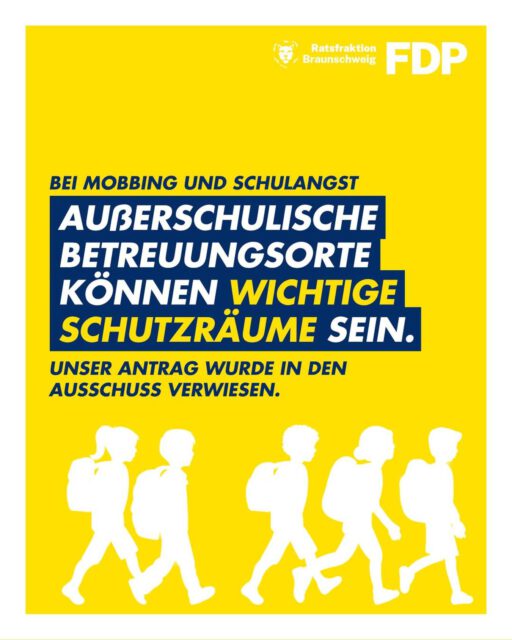 Ein Kind, das in der Schule unglücklich ist, sollte nicht auch noch den Nachmittag dort verbringen müssen. Trotz der geplanten Umstellungen im Ganztagsbereich soll die Verwaltung prüfen, ob und wie Einrichtungen wie etwa das „Schuki-Haus“ in Gliesmarode weiterhin eine Ausweichmöglichkeit für Kinder mit besonderem Unterstützungsbedarf bleiben können.
Wer mit Schule vor allem Negatives verbindet, ob wegen Überforderung, Druck oder Mobbingerfahrungen, braucht Abstand. Ohne diesen Abstand wird der Nachmittag für diese Kinder zum Dauerstressfaktor. Die mögliche Folge: Kinder entziehen sich dem Angebot oder sie leiden so unter der zusätzlichen Belastung, dass sie intensivere Unterstützung der Jugendhilfe brauchen. In den außerschulischen Schuki-Einrichtungen können die Kinder individuell gefördert werden, sie haben vertraute Betreuer an ihrer Seite und können ohne die Schulkulisse Vertrauen in ihre Fähigkeiten gewinnen. 
„Wir haben hier ein Instrument zur Prävention an der Hand, das relativ günstig ist und das wir nicht komplett aufgeben sollten“, sagt Anikó Glogowski-Merten, schulpolitische Sprecherin der FDP-Ratsfraktion.  Hier zu kurz zu denken und nur die unmittelbaren finanziellen Folgen zu sehen, sei nicht klug. „Die Folgekosten für teilstationäre oder stationäre Jugendhilfemaßnahmen bei einem Wegfall der Angebote müssen mit berechnet werden.“ Es gehe den Liberalen nicht darum, das Ganztagskonzept in Frage zu stellen. „Es geht uns nicht darum, den Ganztag infrage zu stellen. Es geht darum, dass Kinder, die woanders aufgefangen werden müssen, auch weiterhin einen Ort haben, der nicht die Schule ist. Kinder brauchen für ihre Entfaltung unterschiedliche Räume – und für einen Teil von ihnen ist genau dieser Abstand zur Schule der Unterschied zwischen Stabilisierung und Überforderung.“
Deshalb haben wir diesen Antrag eingebracht. 
Wir freuen uns, dass der Antrag durch wie Verweisung in den Jugendhilfeausschuss mehr Zeit und das Thema mehr Raum bekommt. So kann eine noch bessere Lösung gefunden werden.