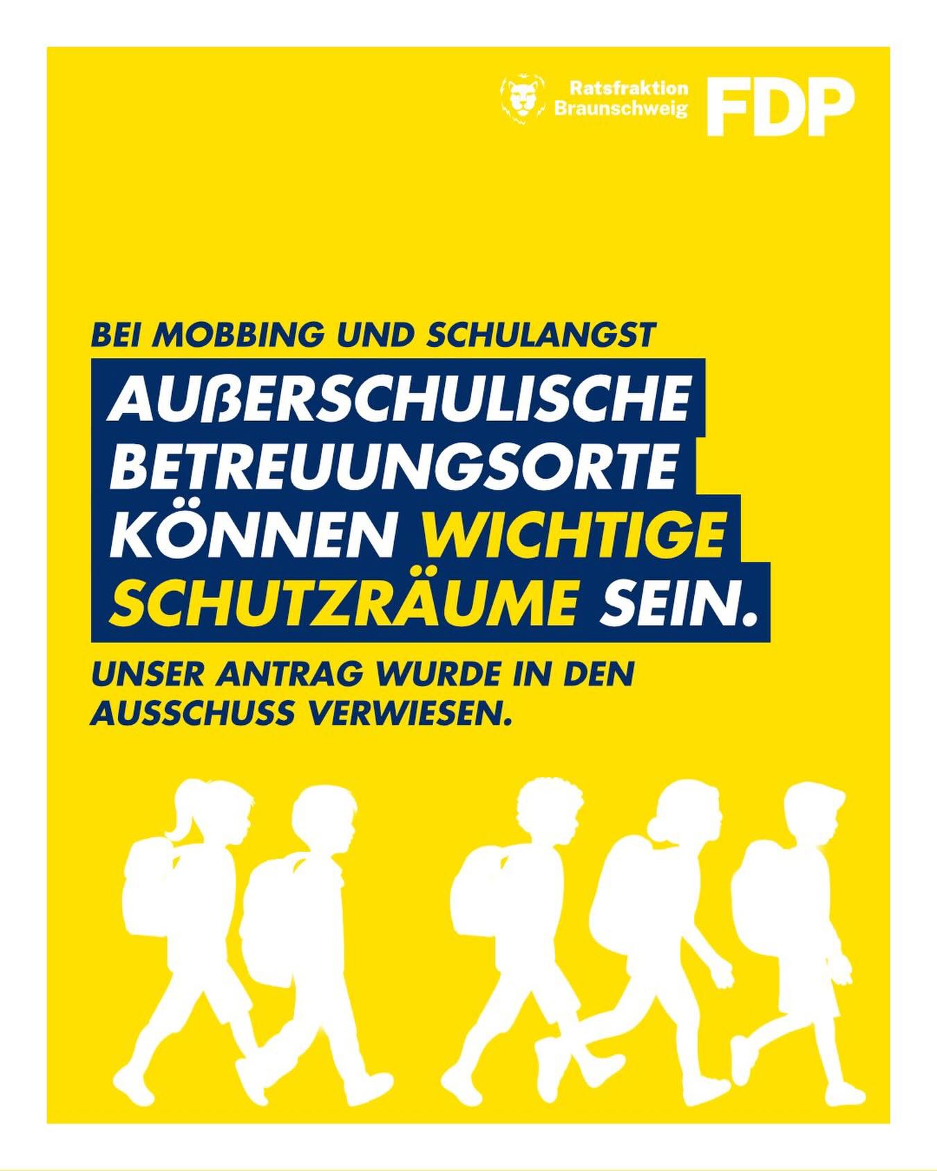 Ein Kind, das in der Schule unglücklich ist, sollte nicht auch noch den Nachmittag dort verbringen müssen. Trotz der geplanten Umstellungen im Ganztagsbereich soll die Verwaltung prüfen, ob und wie Einrichtungen wie etwa das „Schuki-Haus“ in Gliesmarode weiterhin eine Ausweichmöglichkeit für Kinder mit besonderem Unterstützungsbedarf bleiben können.
Wer mit Schule vor allem Negatives verbindet, ob wegen Überforderung, Druck oder Mobbingerfahrungen, braucht Abstand. Ohne diesen Abstand wird der Nachmittag für diese Kinder zum Dauerstressfaktor. Die mögliche Folge: Kinder entziehen sich dem Angebot oder sie leiden so unter der zusätzlichen Belastung, dass sie intensivere Unterstützung der Jugendhilfe brauchen. In den außerschulischen Schuki-Einrichtungen können die Kinder individuell gefördert werden, sie haben vertraute Betreuer an ihrer Seite und können ohne die Schulkulisse Vertrauen in ihre Fähigkeiten gewinnen. 
„Wir haben hier ein Instrument zur Prävention an der Hand, das relativ günstig ist und das wir nicht komplett aufgeben sollten“, sagt Anikó Glogowski-Merten, schulpolitische Sprecherin der FDP-Ratsfraktion.  Hier zu kurz zu denken und nur die unmittelbaren finanziellen Folgen zu sehen, sei nicht klug. „Die Folgekosten für teilstationäre oder stationäre Jugendhilfemaßnahmen bei einem Wegfall der Angebote müssen mit berechnet werden.“ Es gehe den Liberalen nicht darum, das Ganztagskonzept in Frage zu stellen. „Es geht uns nicht darum, den Ganztag infrage zu stellen. Es geht darum, dass Kinder, die woanders aufgefangen werden müssen, auch weiterhin einen Ort haben, der nicht die Schule ist. Kinder brauchen für ihre Entfaltung unterschiedliche Räume – und für einen Teil von ihnen ist genau dieser Abstand zur Schule der Unterschied zwischen Stabilisierung und Überforderung.“
Deshalb haben wir diesen Antrag eingebracht. 
Wir freuen uns, dass der Antrag durch wie Verweisung in den Jugendhilfeausschuss mehr Zeit und das Thema mehr Raum bekommt. So kann eine noch bessere Lösung gefunden werden.
